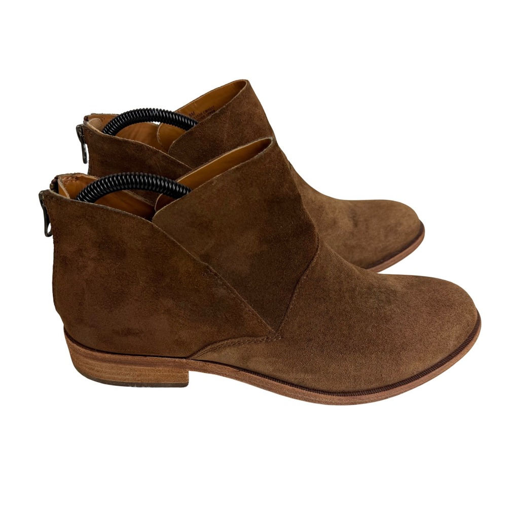 Kork-Ease Ryder Brown Suede Ankle Bootie Womens Size 9 Western Boho Earthy Luxe